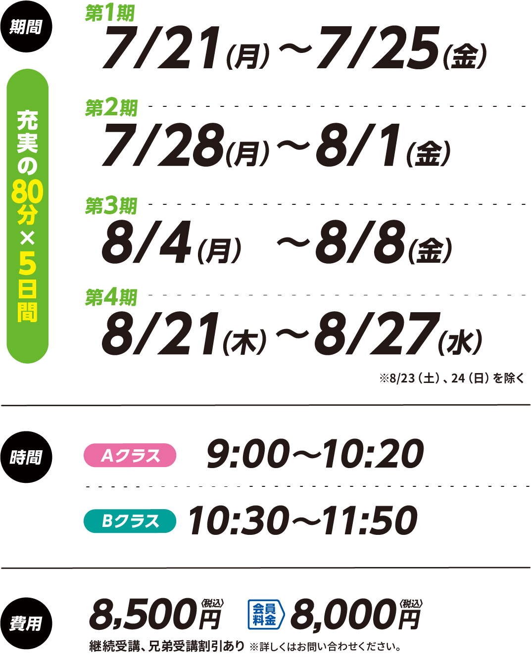 スケジュール スケジュール
